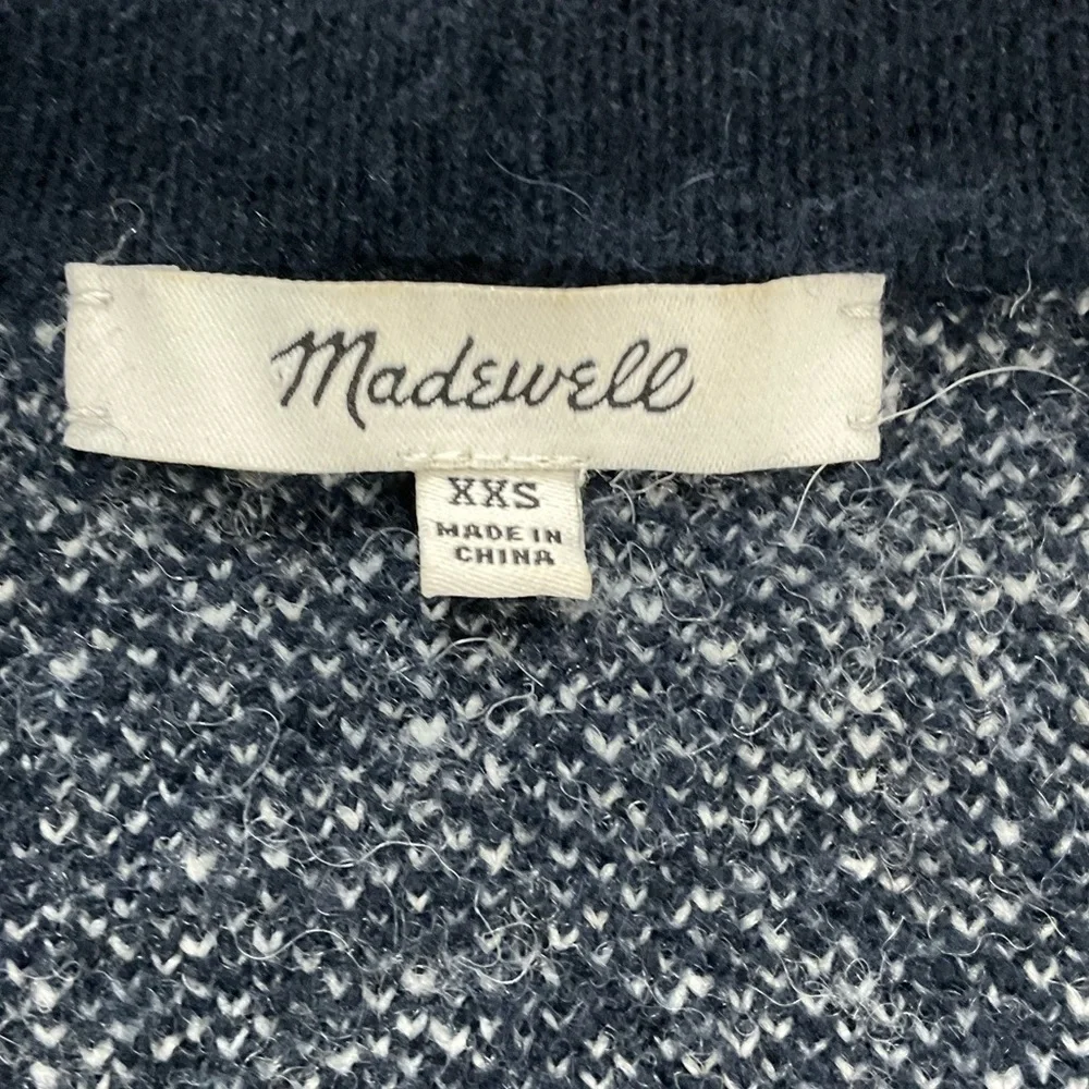 Madewell Bird's Eye Maysfield Cardigan Sweater in Coziest Yarn Size XXS MA749